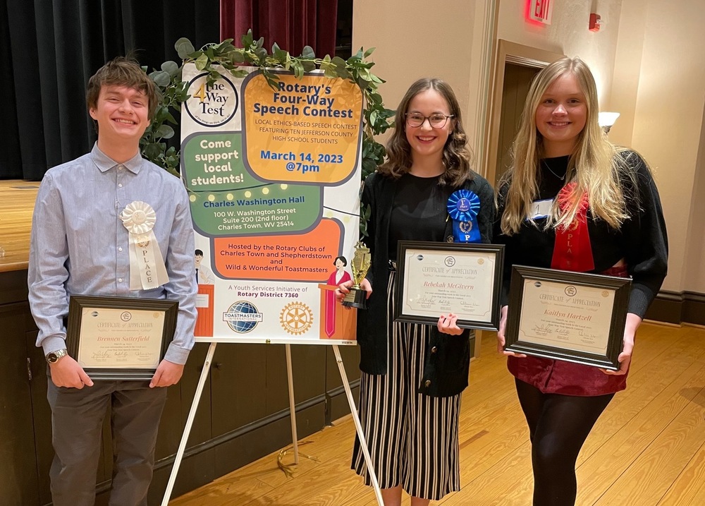 WHS Four-Way Speech Contest Winners