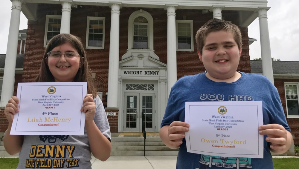 Wright Denny Students Place at WV State Math Field Day Competition