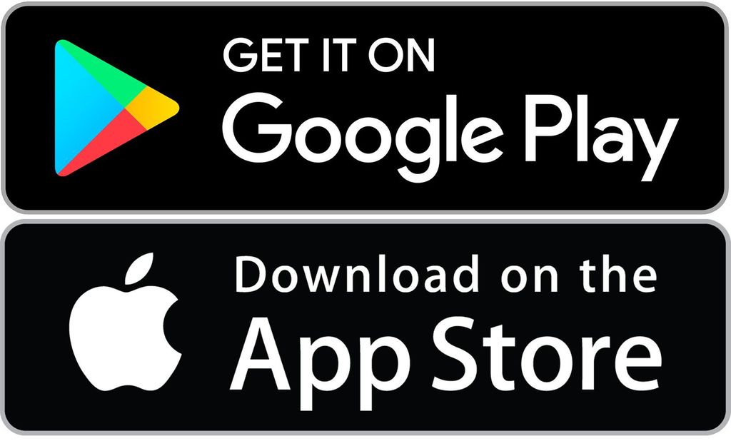 Google Play and App Store Logos