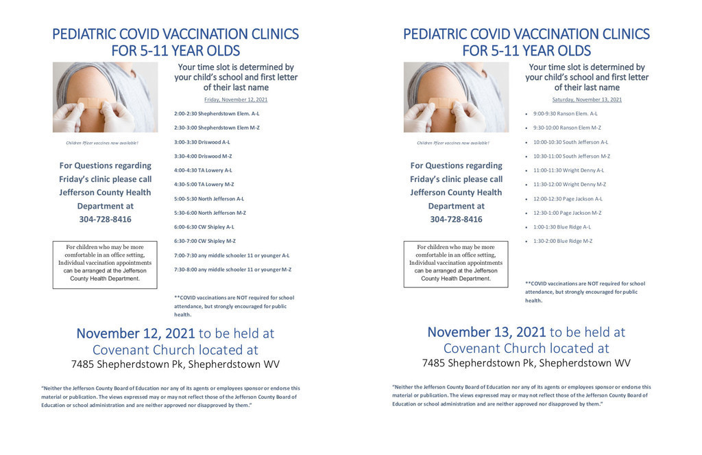 VOCI-19 Vaccination Clinic Information