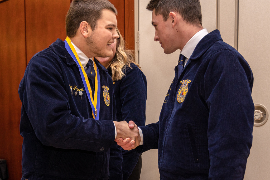 WHS student Aiden Fisher, 1st place individual award in the Agricultural Technology and Mechanical Systems event