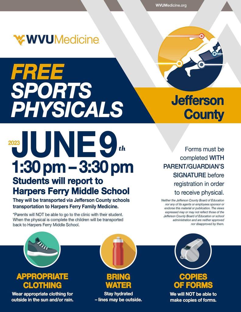 Free physicals flyer