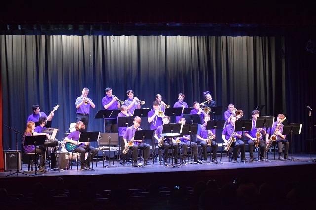 CTMS Jazz Band performing on stage at Arts Ed