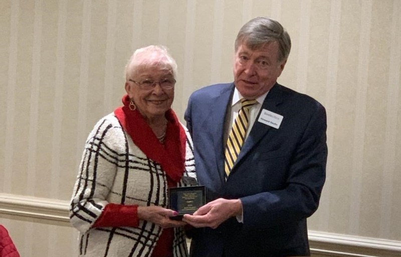 Janet Harner with  Howard Seufer, senior member of the Bowles Rice Education Law Group